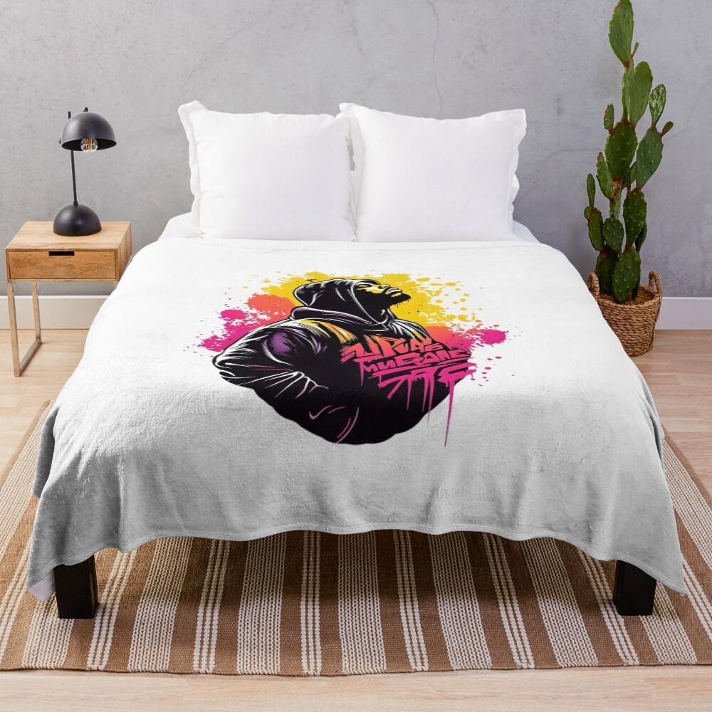 Graffiti Art Rap Design Throw Blanket