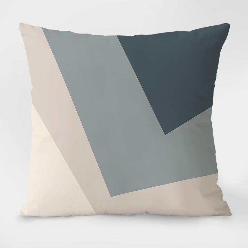 Simple Geometric Pattern Pillowcase Dormitory Decoration Office Living Room Sofa Home Pillowcase