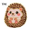 Animal Enamel Pins Brooch Pin, Bear Penguin Fox Dog Hedgehog Badge, Golden Plated Lapel Pin Men Women Alloy for Coats Sweaters Scarves