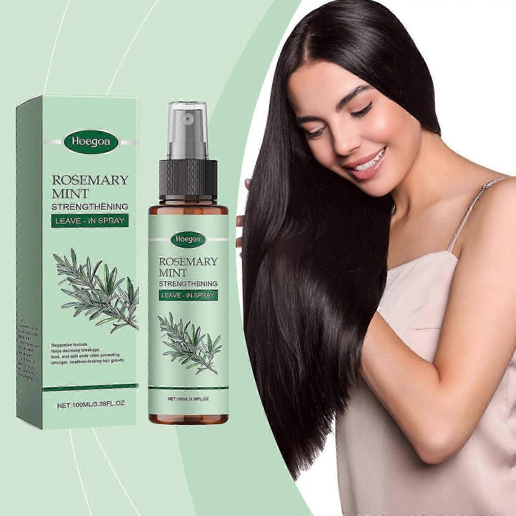 Rosemary & Mint Strengthening Leave-In Spray, Hair Growth Spary for Fuller, Stronger Hair, Anti Breakage & Split Ends, Hydrating, Nourish, Repairing