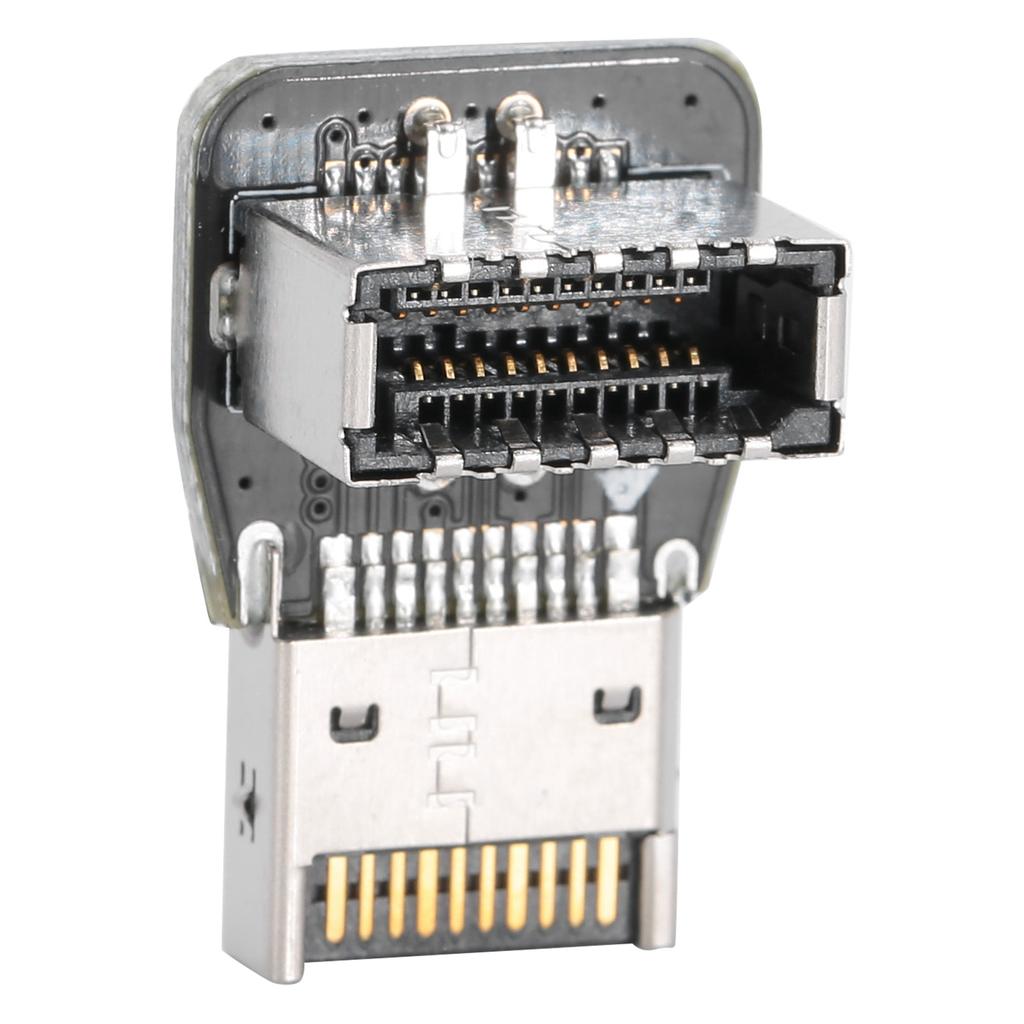 Передний разъем адаптера TYPEE для материнской платы ПК USB3.1 10G 90-градусный поворотный коленчатый преобразователь PH74B