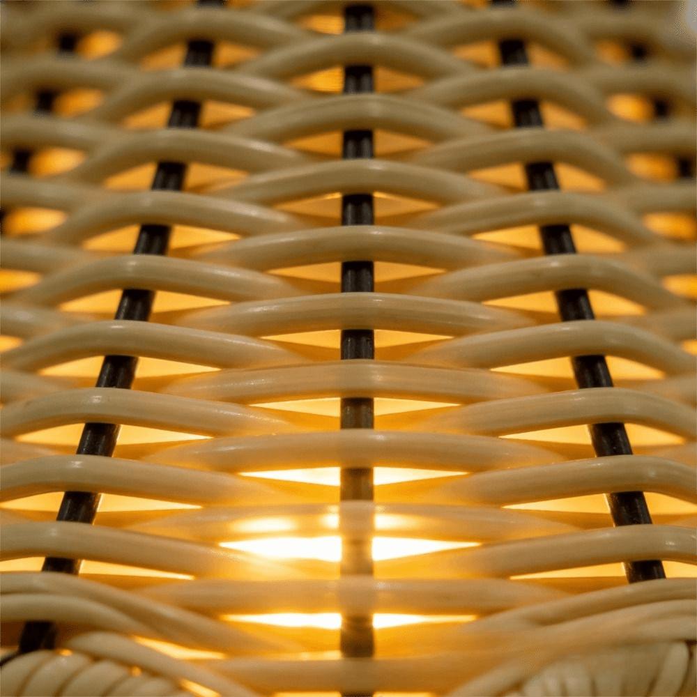 Touch Sensor Rattan Desk Lamp Adjustable Brightness LED Night Light Bedside Light