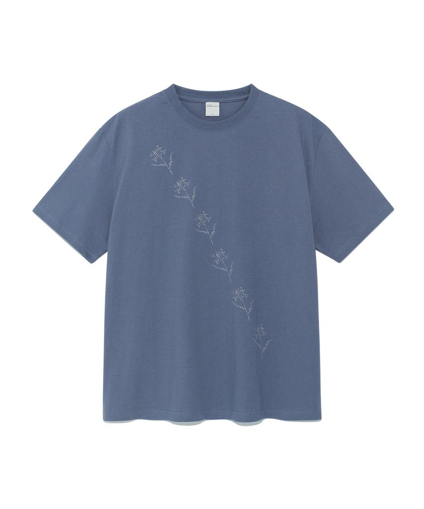 THE COLDEST MOMENT Tcm Dot Flower T (Blue)
