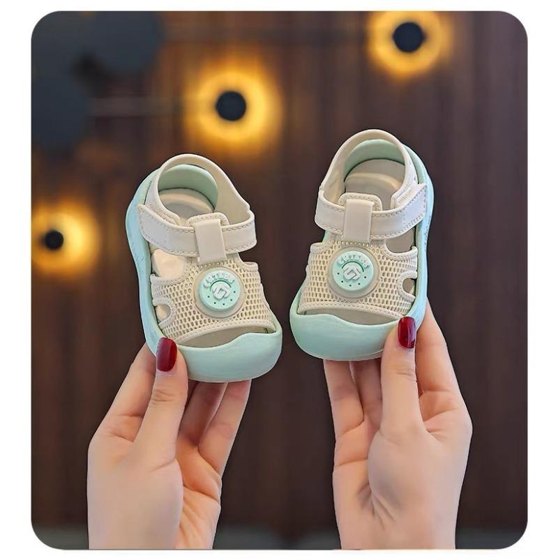 Кроссовки, детские сандалии, летняя детская обувь с противоскользящим покрытием, мягкие дышащие накладки на носки для мальчиков и девочек