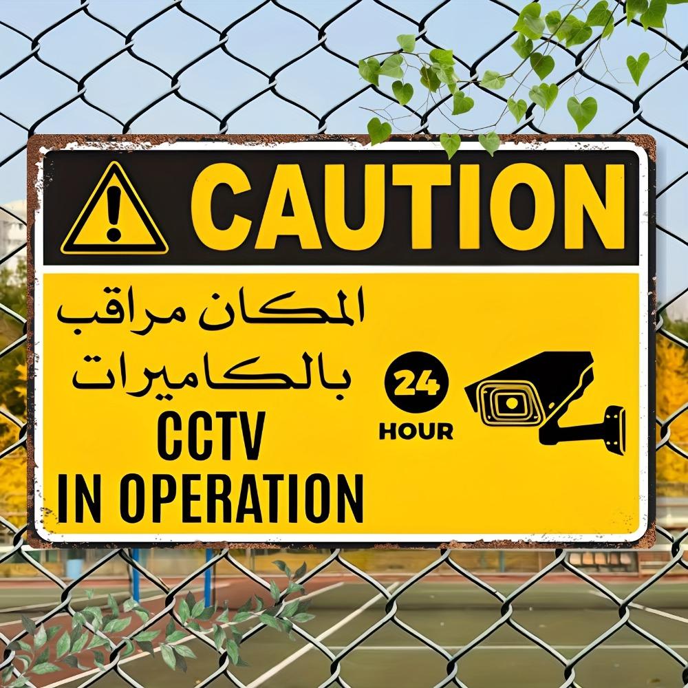 CCTV Aluminum Metal Sign x Inch Security Warning Plaque for Home Office Business