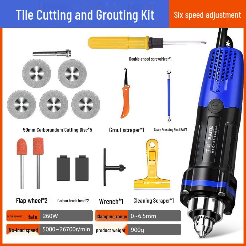 Multifunctional Handheld Electric Grinder and Chainsaw for Cutting Jade, Wood, Metal, and Wine Bottles.
