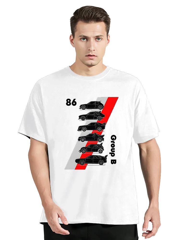 86 Group B Legends Rally Cars T-shirt Funny Tee TShirt Cotton Summer T Shirt Black Tops Tees Hip Hop Streetwear Unisex