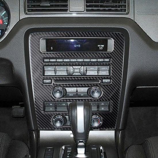 Carbon Fiber Interior Central Console Panel Cover Trim For Ford Mustang 2009-13