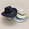 Ветрозащитная уличная джинсовая шляпа с заклепками в западном стиле, соломенная шляпа для мужчин и женщин, солнцезащитная, повседневная, модная