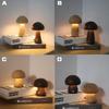 Mushroom Lamp for Bedroom, Dimmable Bedside Lamp with USB Charge Cordless Wooden Nightlight, Mushroom Night Light LED Table Lamp