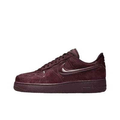 Женские кроссовки Air Force 1 Low 07 Burgundy Crush Красные HV4406-600
