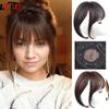 Синтетические волосы с челкой, черные, коричневые заколки для наращивания волос, искусственные волосы, аккуратный передний парик для женщин, термостойкое волокно