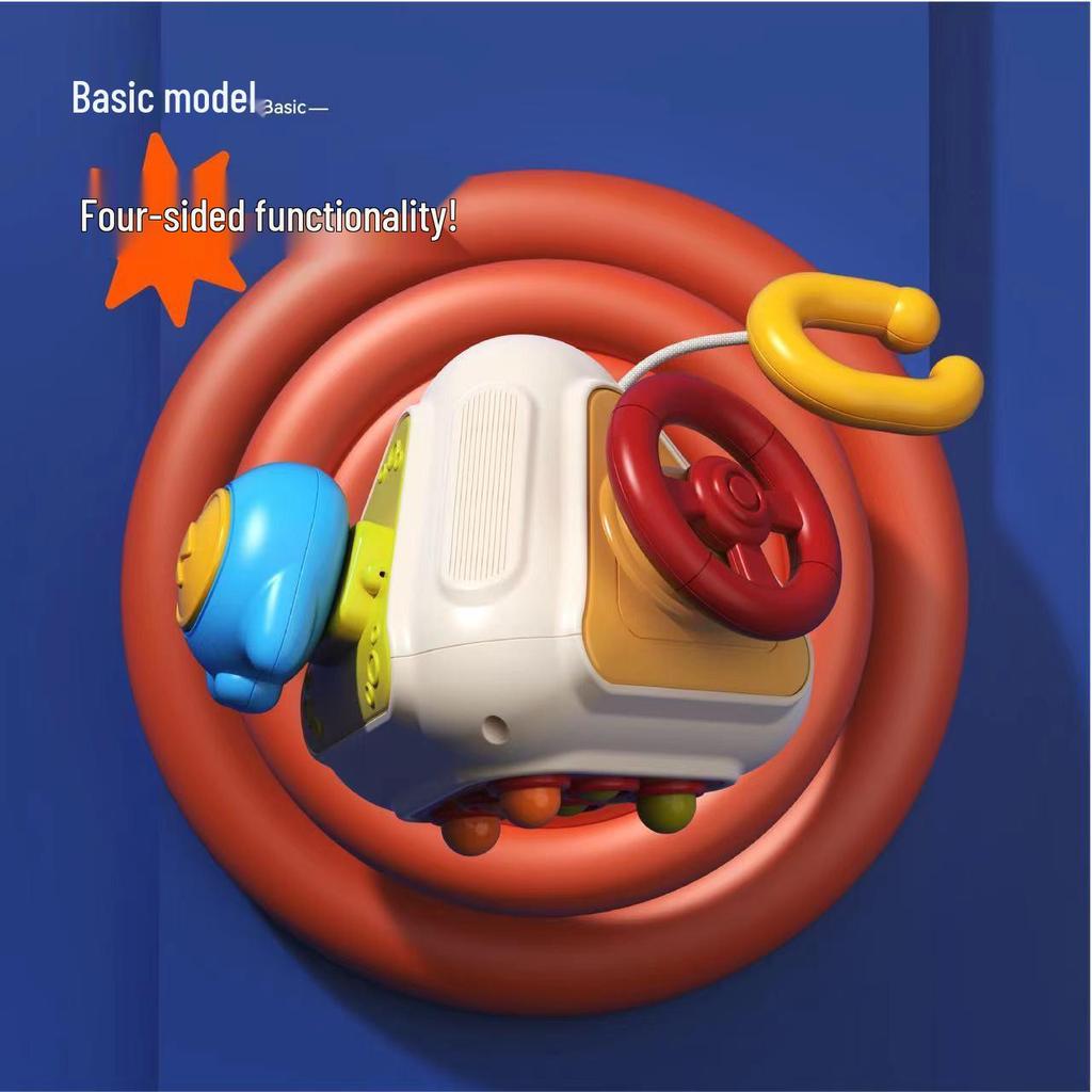 Монтессори Бизи Бокс с шариками: Развивающий кубик для распознавания форм для детей 1-2 лет