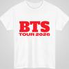 Hot Sale BTS Tour 2026 Inspired Graphic Tee Unisex Cotton Casual Concert Style Short Sleeves