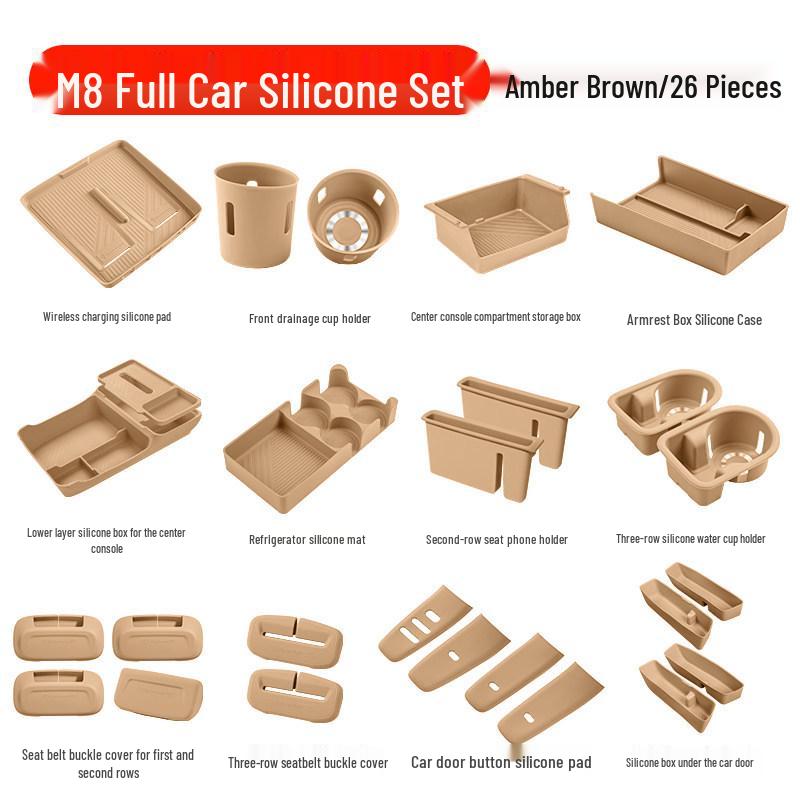 Essential Silicone Mat Set for AITO M7, M8, M9 Interior Decoration - Fits 26 Models