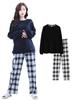 Beatgos Long Sleeve Loungewear Warm and Comfortable for Fall and Made with New Dralon Material Size Women's Pajamas, Winter, (506 Black, L)