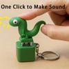 Lizard Button Keychain, Sound Button, Funny Rechargeable Animal Keychain With Colorful Lights, Fun Portable Anxiety Relief Toy