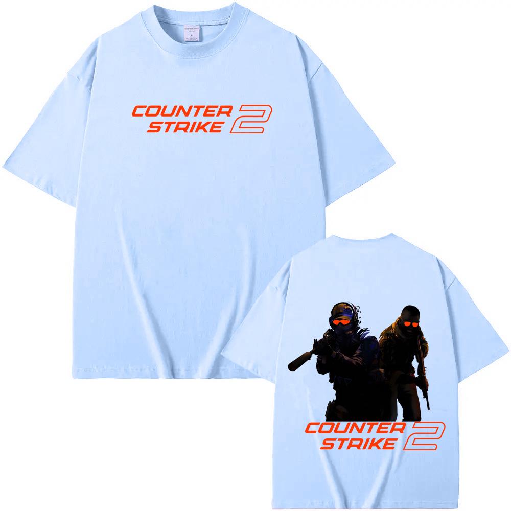 Футболка Counter Strike Высококачественная Графика Стрелялки Печать Летняя 100% Хлопок Оверсайз Модные Хлопковые Топы