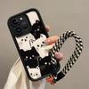 Cute Cat for Apple 15promax Mobile Phone Case 16pro Lambskin for IPhone14plus Protective Case