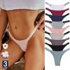 3PCS/Set Women's Lingerie Panties Cotton Gstring Female Underpants Sexy Letter Panties Thong Pantys Underwear Intimates