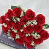 Artificial Rose Floral Arrangement 18 Head For Wedding Venue And Home Decoration