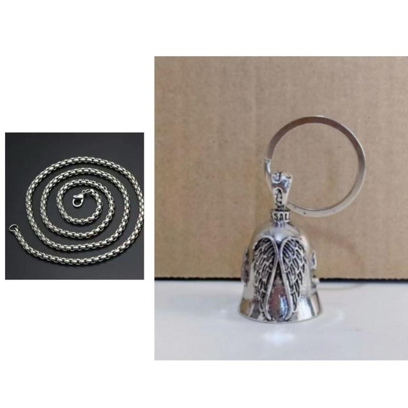 1 Piece Biker Riding Bell Pendant Riding Bell Angel Guardian Keychainportable Motorcycle Accessories For Biker Riders Gift