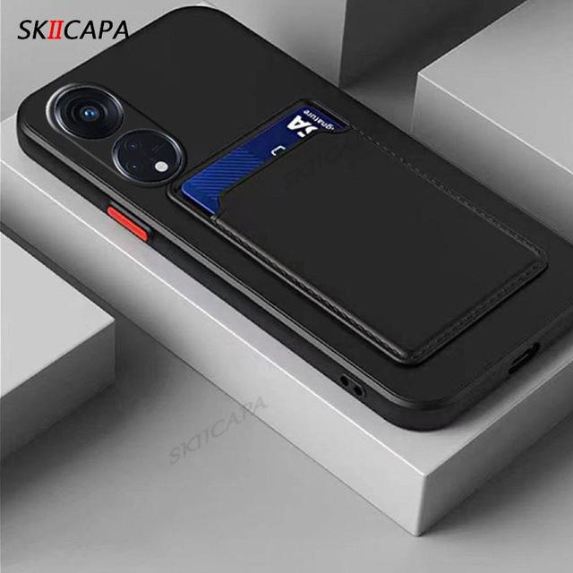 Силиконовый чехол-кошелек с отделением для карт A98 для Oppo A98 A1 5G A58 A78 A17K A57 A77 A16 A55 A54, защита камеры ярких цветов, противоударная мягкая задняя крышка