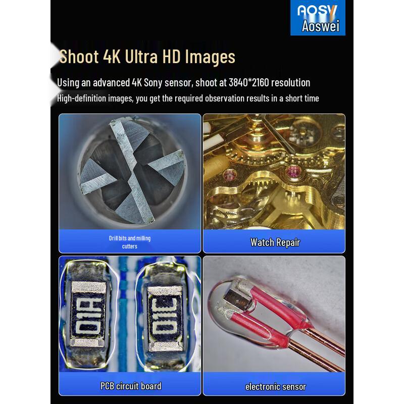 AOSVI 4K Video Industrial Inspection Microscope