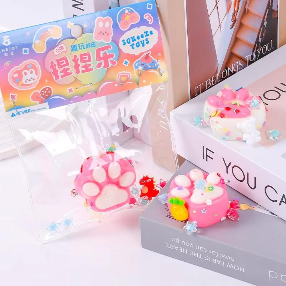 Sticky Pinching Cat Paw Cute Decompressing Toy Squeeze Cat Paw Toys  For Children Adults Gifts