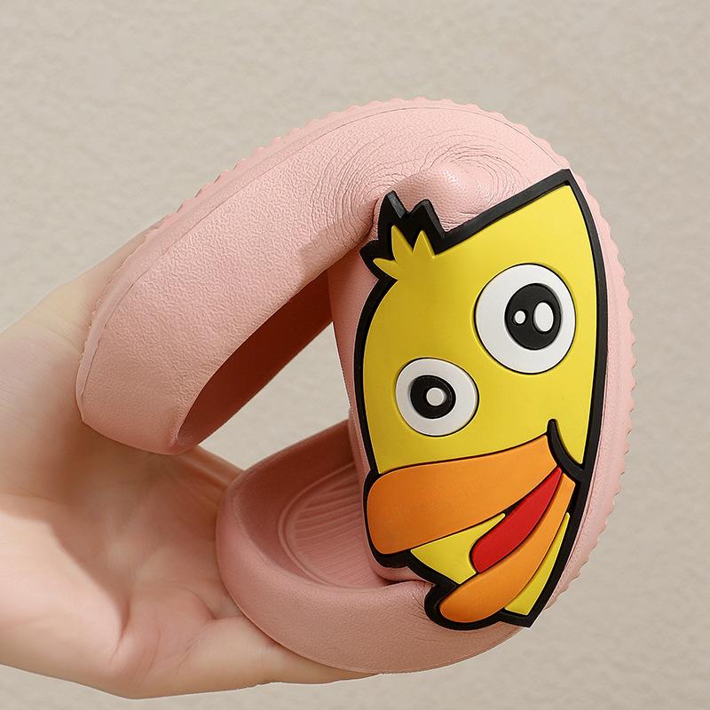 Женские тапочки на толстой подошве с рисунком милой утки, летние повседневные нескользящие простые парные сандалии и тапочки, мужские