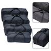 600D Oxford Cloth Storage Bag Black Carry Bag Extended Handle Outdoor
