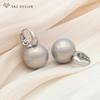 Fashion Round Simulated-pearl Drop Earrings For Women Girl Elegant Wedding Party Jewelry Rose Gold Color Stylish Eardrop Fine Gift