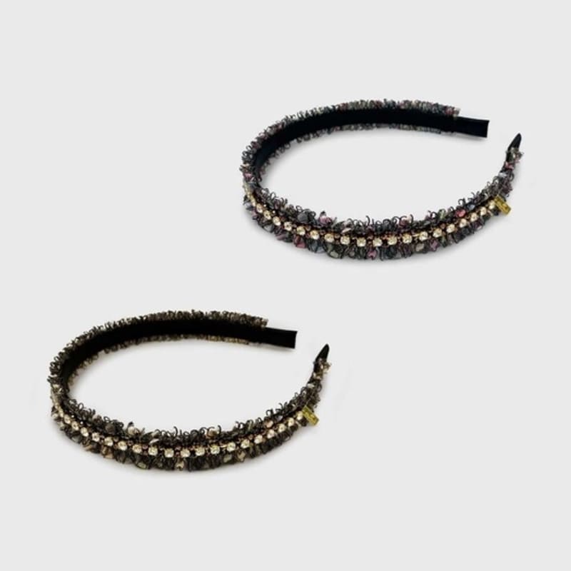 Жан Поль Кларисс Пушистая хрустальная повязка для волос LFHB0755