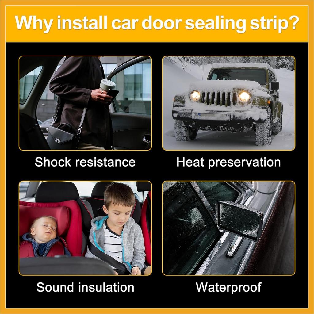 4m x 23mm Universal Car Z Shape Rubber Weather Waterproof Strip Seal Edge Protector Replacement