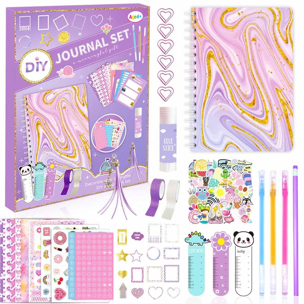 Girls DIY Journal Set - DIY Journal Set For Teen Girls, Stationery Set, Scrapbook And Journal Supplies Set, Journal Art Craft Set1ML