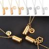 Capsule Shape Ashes Urn Memorial Necklace Gold Silver Perfume Vial Pendant Keepsake Pendant  Unisex