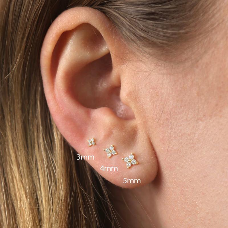 Серьги-гвоздики Huitan Dainty Small Flower, женские, модные, маленькие, свежие, стильные, нежные, женские, золотые, ювелирные изделия, прямая поставка