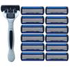 6-layer Stainless Steel Shaver Men's Classic Shaver Blade Detachable and Reusable Shaver