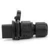 RJ45 Ethernet Connector 180° Water Dust Proof RJ45 Adapter Black Outdoor 8 Pin Post Installation Cou