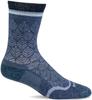 Sockwell Sustainable Merino Wool Socks for Cold Soreness and 1 Size SM Women's Bunions, Mid-Length, Pair, Denim,