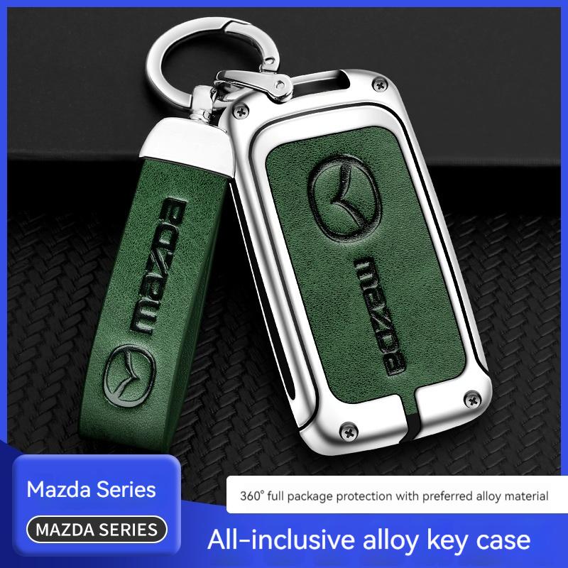 For Mazda Axela Atenza 3 2 6 CX3 CX5 CX30 CX8 CX9 MX5 RX7 RX8 SKYACTIV Zinc Alloy Car Key Holder Remote Protector Car Key Cover h6