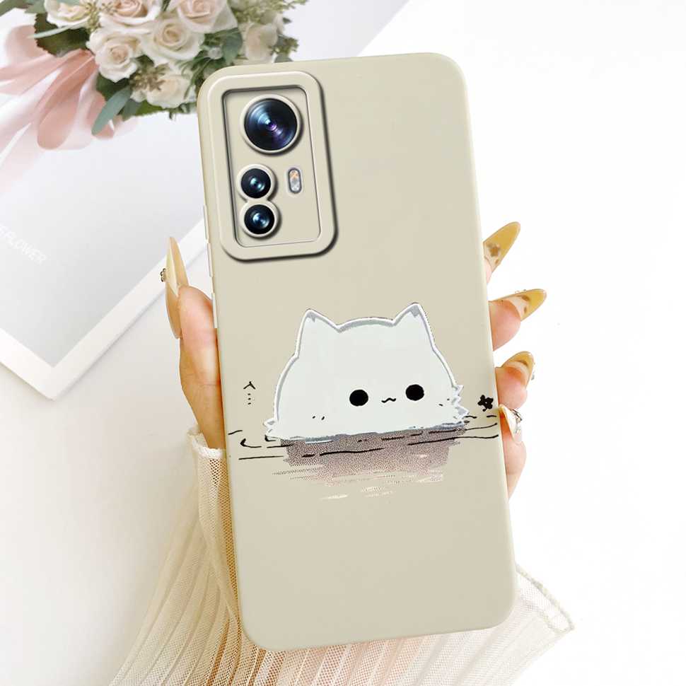 Чехол для Xiaomi Mi 12 Pro 2201122C Простой силиконовый задний чехол в стиле мультфильма для телефона Xiaomi MI12 PRO Mi 12S Pro 6.73"