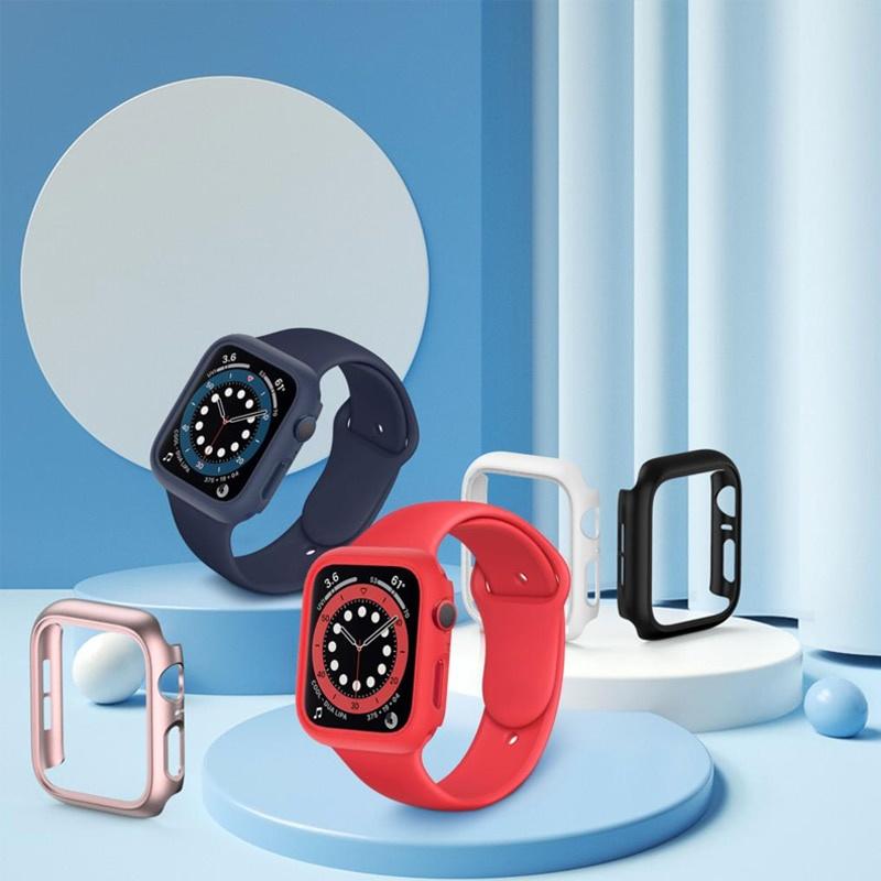 Стеклянный чехол для корпуса Apple Watch 45 мм, 41 мм, 44 мм, 40 мм, 42 мм, 38 мм, аксессуары для iWatch, защитная пленка для экрана, аксессуары для Apple Watch серии 3, 4, 5, 6 SE 7
