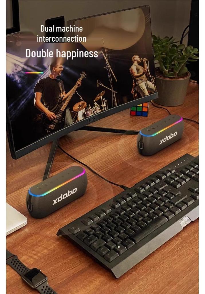 Xidobao XDobo X8 Динамик Bluetooth третьего поколения 60 Вт - Высокая мощность, Портативное домашнее аудио с сабвуфером.