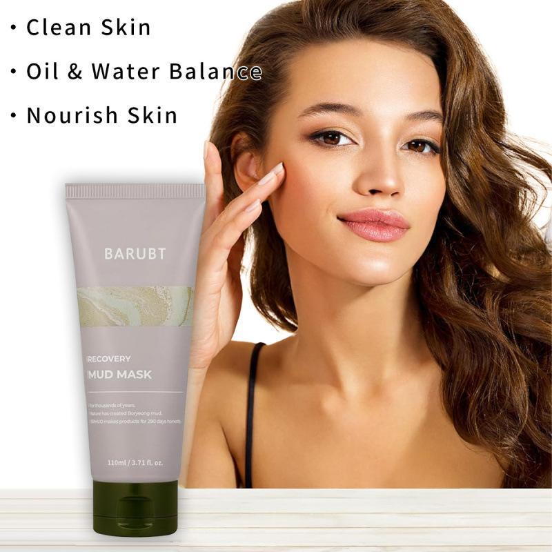 Soothing mud application mask 110ml deeply cleanses the skin, balances oil, moisturizes and dries