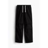 H M Loose Fit Twill Pants Black