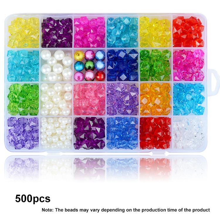 Развивающие игрушки для девочек, ожерелья, браслеты, комплект для изготовления ювелирных изделий, набор бусин, игрушки из бисера для детей, хороший подарок