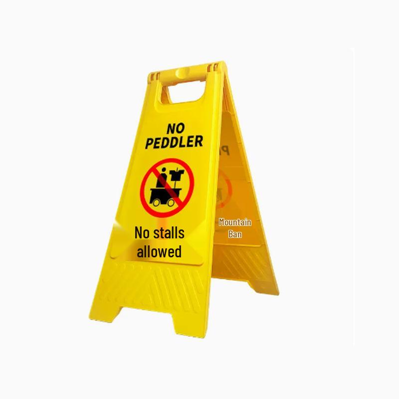 Portable Yellow A-Frame Foldable Plastic Warning and Directional Parking Sign