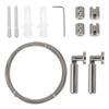 Stainless Steel Clothesline Curtain Rod Extra Long Rods Wire Kit Outdoor Scalable