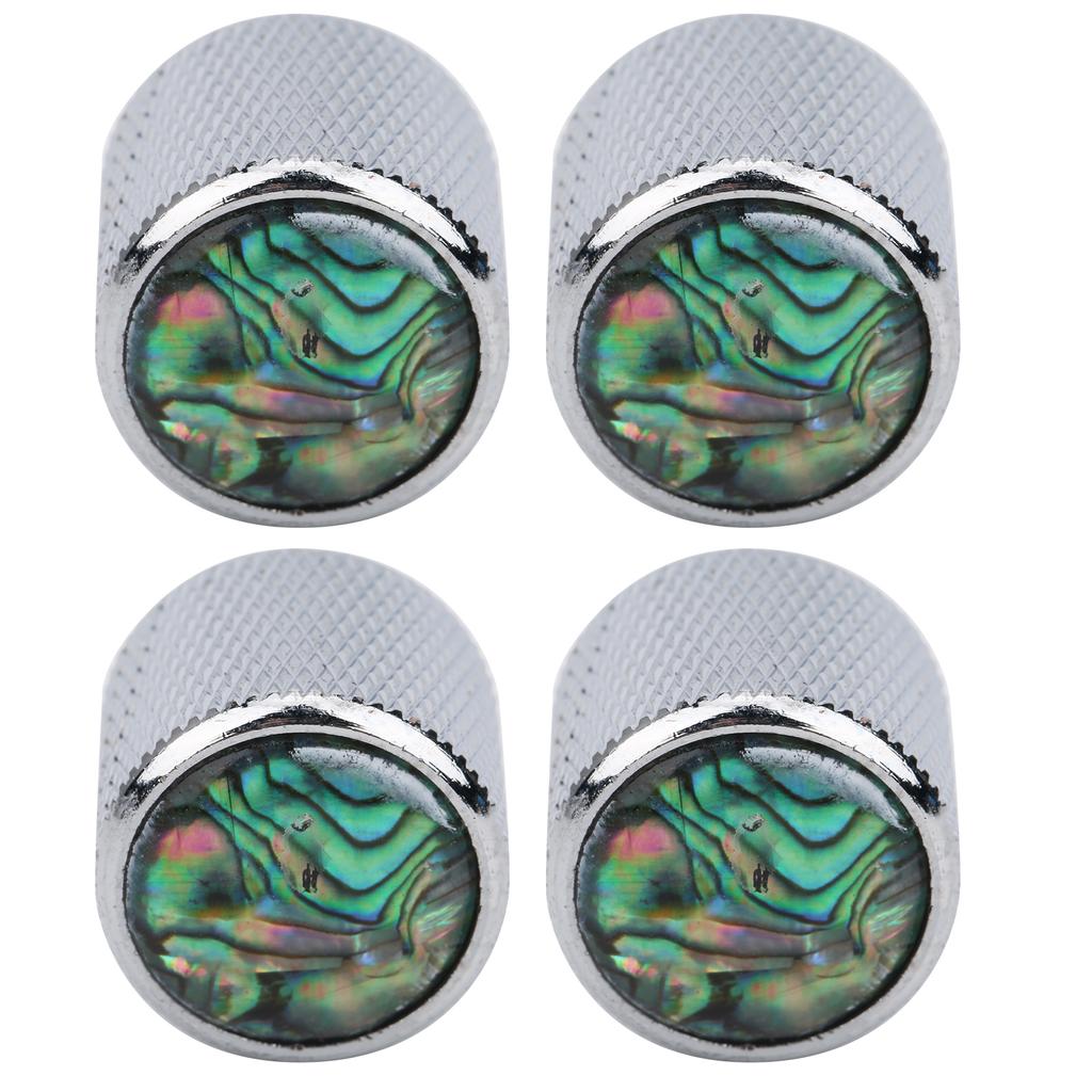 4 шт. электрическая басовая ручка купольная металлическая высококачественная оболочка инкрустированная тон регулятор громкости гитарные детали